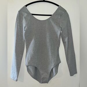 American Apparel - Gray Long Sleeve Bodysuit - Size Large - New w/o tag